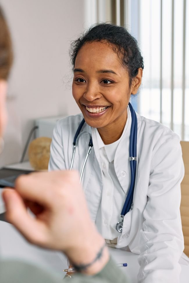 Stock portrait for clinician profile design preview